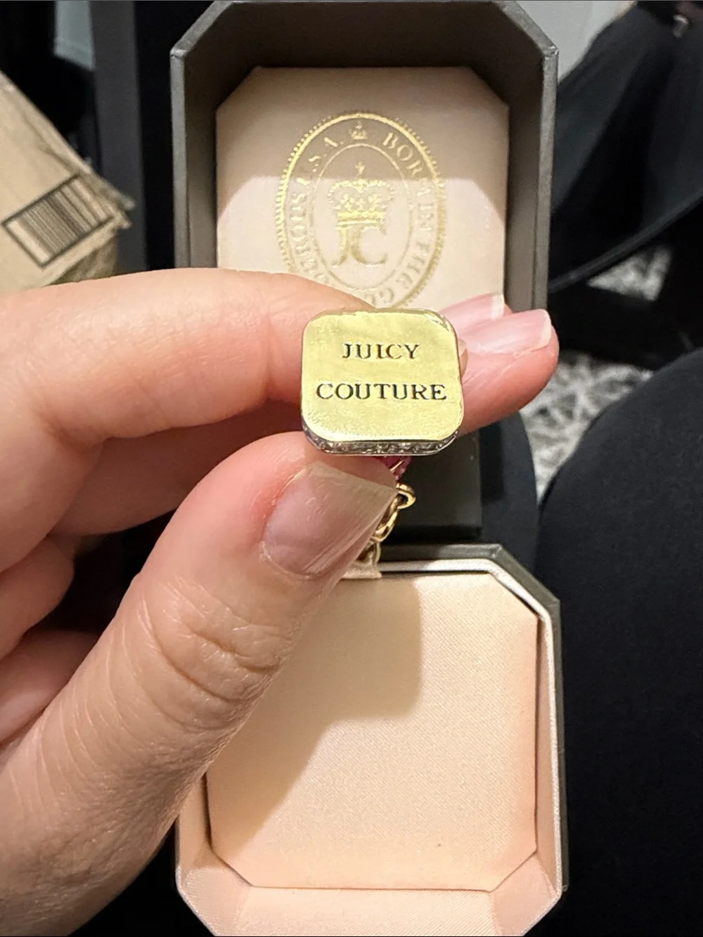 Juicy Couture Statue of Liberty Pink Charm with Box